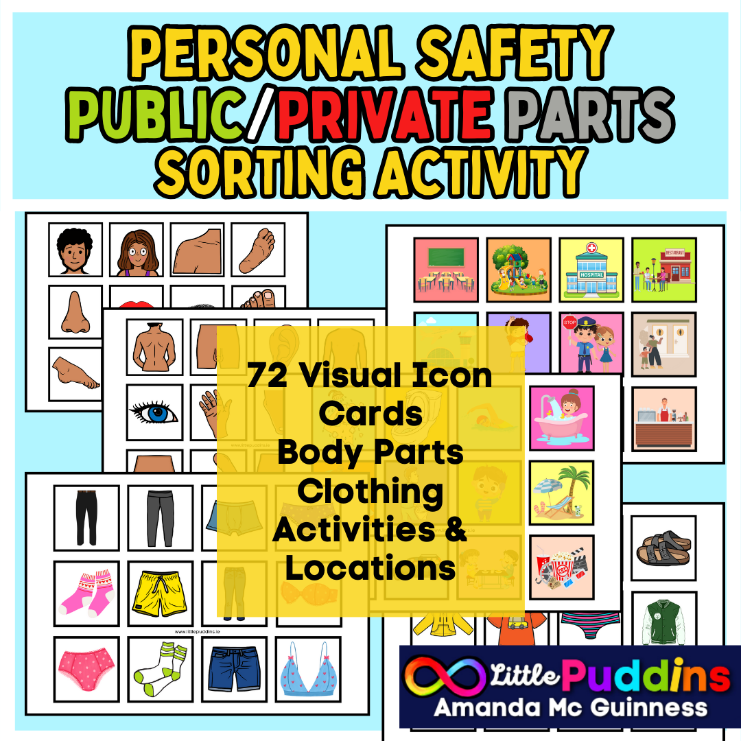 Autism Personal Body Safety Sorting Activity - Teenage Years