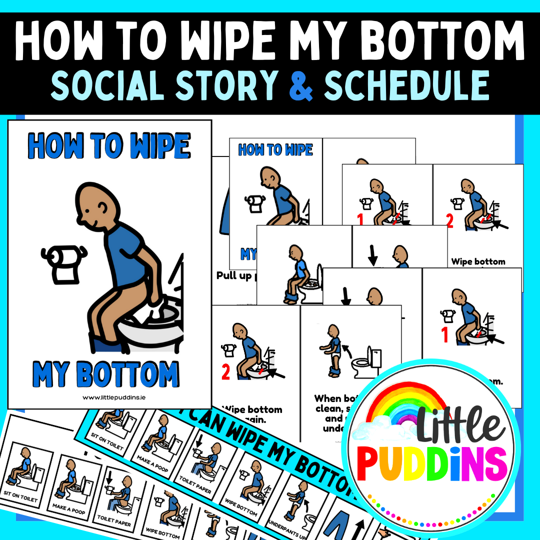 I Can Wipe My Bottom Social Story and Schedules