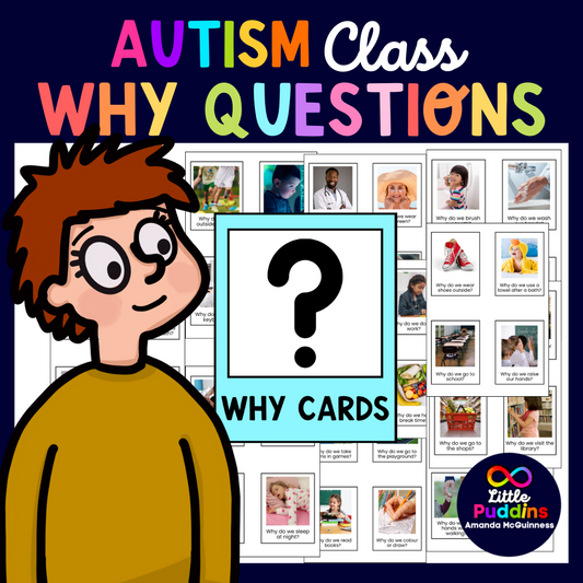 Why Question Cards for Autism - Speech Therapy 43 Real-Life Scenario Cards