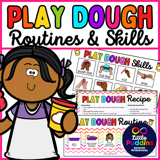 Play Doh / Dough Skills- Routines - Schedules - Task Cards