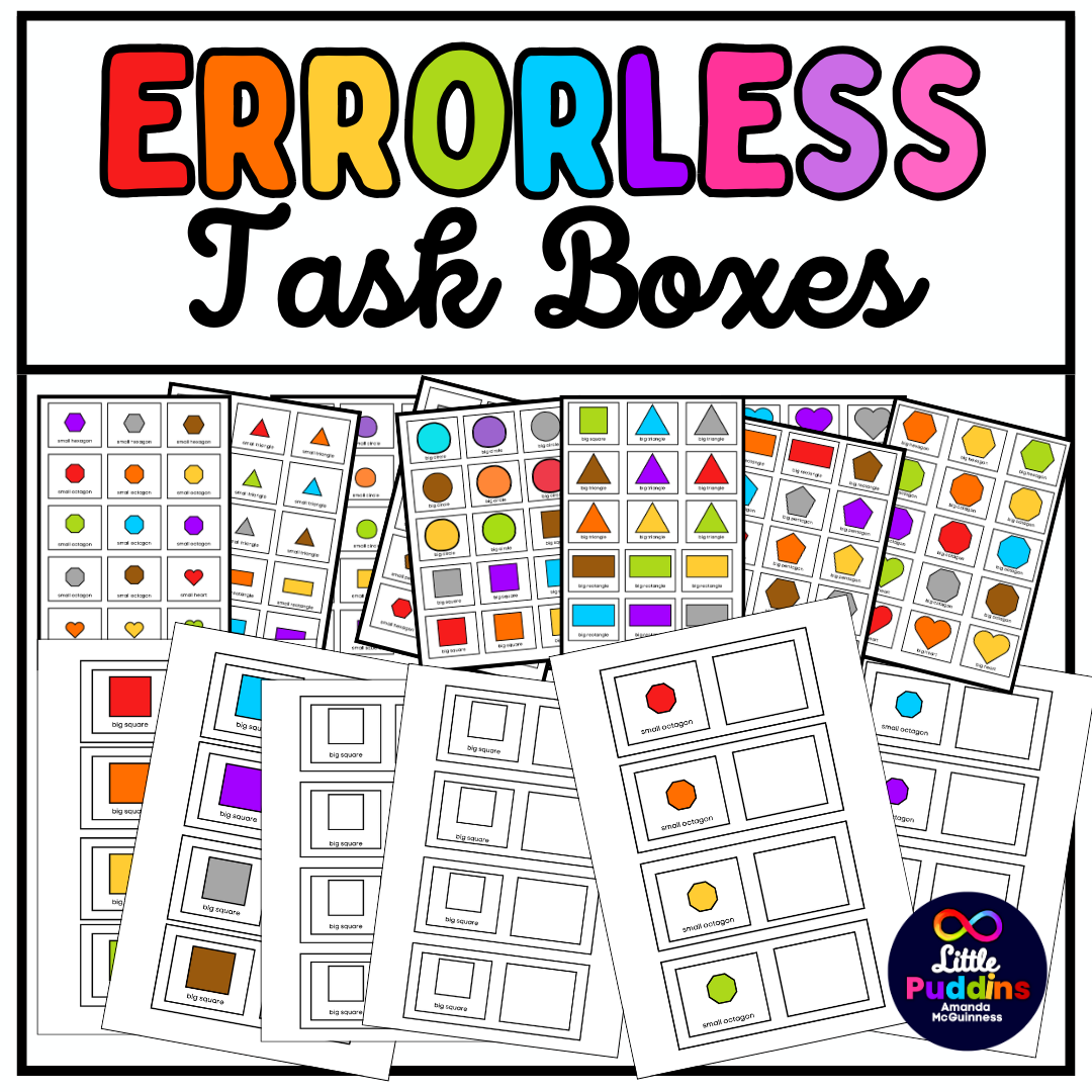 Small v Big Errorless Learning Task Cards for Autism Special Education ...