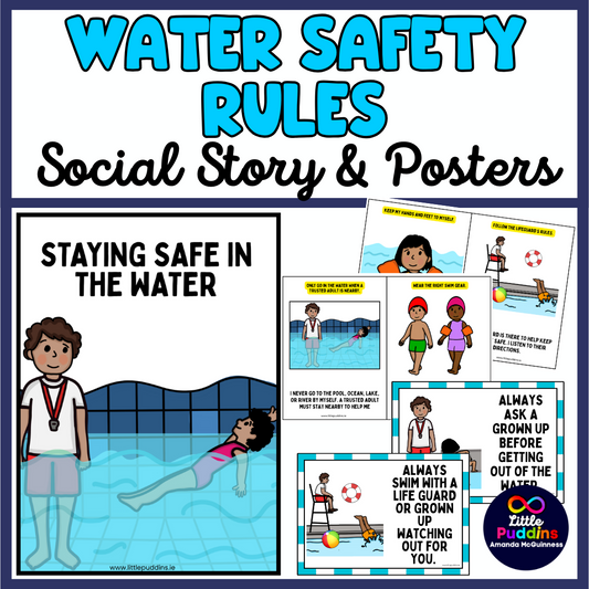 Water Safety Rules Social Story and Posters for Autism Special Education