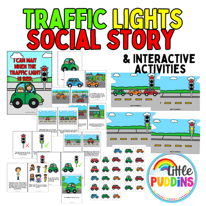 Stopping In Traffic / At Red Light Social Story & Activities For Autism