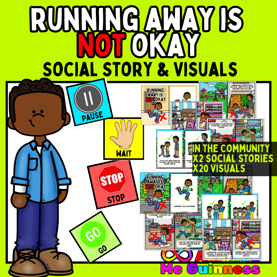 Elopement / Running Away Is Not Okay Autism Social Story - In the Community
