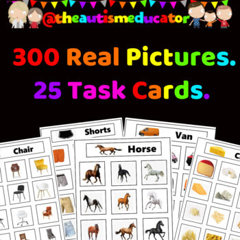 Non Identical Match and Sort Task Cards
